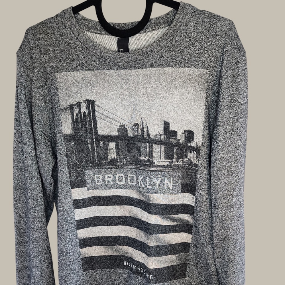 Brooklyn/ Williamsburg Sweatshirt grey (M)